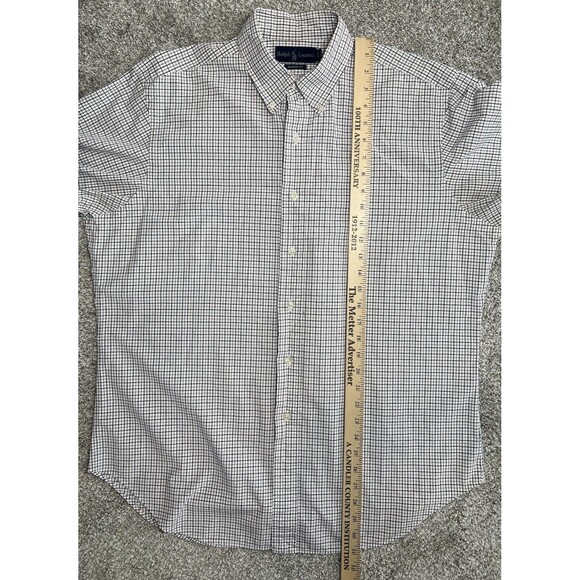 Ralph Lauren Men's Cotton Shirt Size Large Check Tan Black Button Long S… - Picture 7 of 13